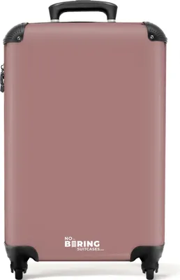 Produktbild von NoBoringSuitcases.com® Koffer Handgepäck Trolley Rollkoffer Kleine Reisekoffer mit 4 Rollen - Altrosa - Solide - Cabin Size < 55x40x23 cm & 55x40x20 cm - Fotokoffer - Kabinenkoffer - BoardgepäckHandgepäck Koffer 55x35x20 cm, 36L,
