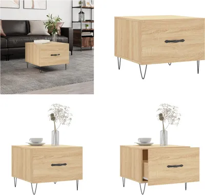 Produktbild von vidaXL Couchtisch Sonoma Eiche 50x50x40 cm Holzwerkstoff - Couchtisch - Couchtische - Beistelltisch - Beistelltische