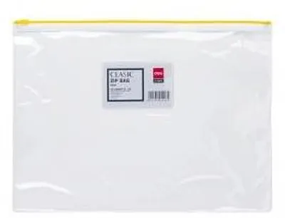Zdjęcie produktu dla Teczka Na Suwak Pvc A4 Żółta Deli