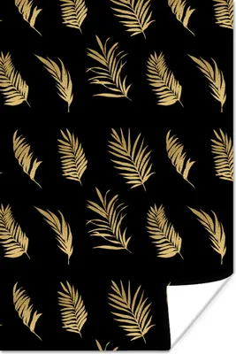 Produktbild von MuchoWow® Poster Tropisch - Gold - Blatt 40x60 cm - Plakate für die Wand - Poster Babyzimmer