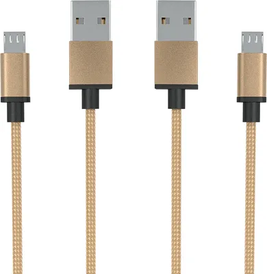 Produktbild von micro USB Kabel - Gold - 3m  ||  2er Set