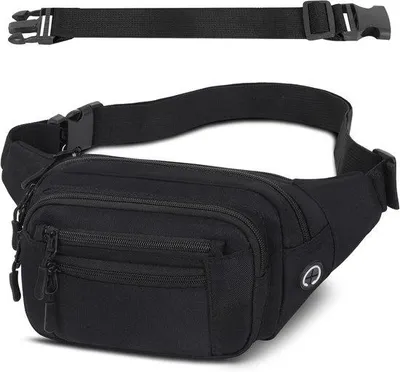 Immagine prodotto di Marsupio impermeabile con cintura regolabile e 6 tasche con cerniera per attività all'aperto