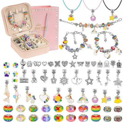 Produktbild von 100 Kreatives Schmuckset zum Basteln von Armbändern und Halsketten