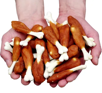 Productafbeelding van Hondenkoekjes, snack, stokje met kip, Woof&Miao, 500g