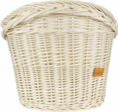 Immagine prodotto di WikliBOX - Cestino in vimini per bicicletta con ganci ecru - 41x33xH29