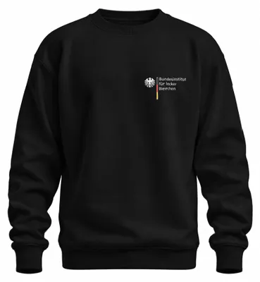 Produktbild von Bundesinstitut für lecker Bierchen Bierliebhaber Fussball EM Sweatshirt Pullover, Schwarz, XXL
