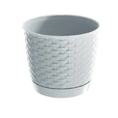 Zdjęcie produktu dla doniczka 16cm RATOLLA ROUND DRLO165-S449 biały plastik PROSPERPLAST