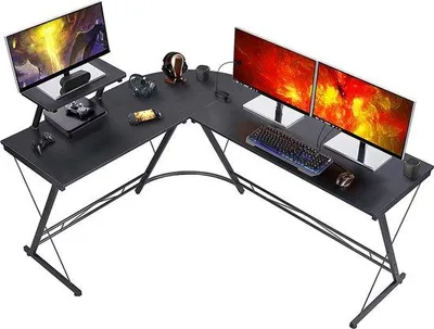Produktbild von Famanu Eckschreibtisch Computertisch 162,5 x 130 x 96,5 cm - Schwarz