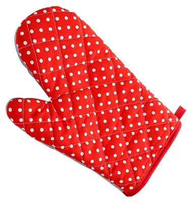 Obrázok produktu pre Rukavice do rúry – zosilnené, tepelne odolné, chrániace ruky, pohodlné, na pečenie, do mikrovlnky, kuchynské, červené