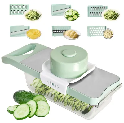 Productafbeelding van 6-in-1 Mandoline Groentesnijder met Vingerdbescherming