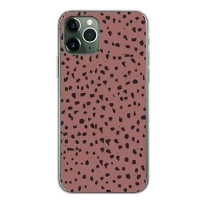 Produktbild von MuchoWow® Handyhülle Schutzhülle Hülle für iPhone 11 Pro Polka dots - Muster - Schwarz Silikon Softcase Handy Hülle - Handy