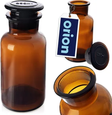 Produktbild von Orion Glasflasche Flasche Retro-Flasche aus braunem Glas mit Korken und breitem Flaschenhals 250 ml
