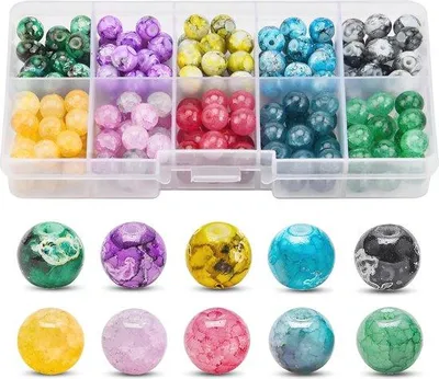 Produktbild von 8mm Glaskugeln Schmuckstein 10 Farben