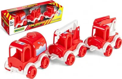 Produktbild von Wader Kid Cars 3Feuerwehrfahrzeuge im Schaukarton,60023