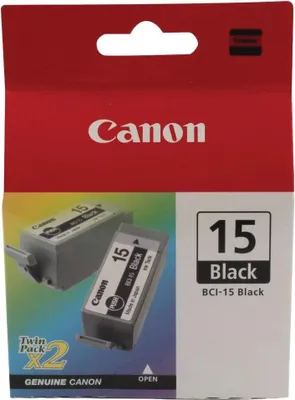 Image de Canon BCI-15 - Lot de 2 - noir - original - réservoir d'encre - pour i70, 80 ; PIXMA iP90, iP90v