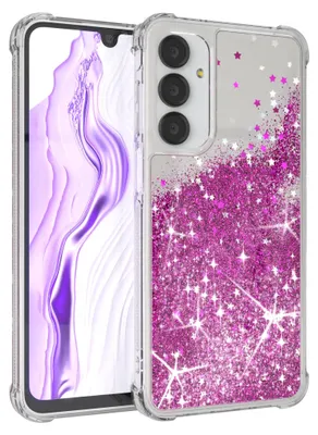Produktbild von EAZY CASE - Glitzer Hülle kompatibel mit Samsung Galaxy A16 Glitzer Schutzhülle, Soft Case, Backcover Transparent mit Motiv