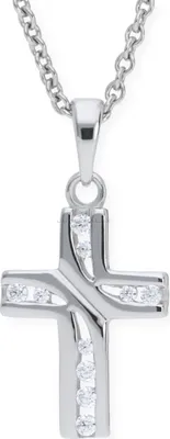 Produktbild von Kreuz Anhänger Silber 925 Zirkonia JL10-02-0537 JuwelmaLux