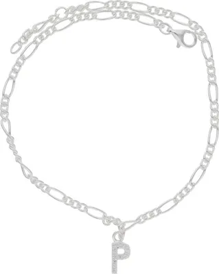 Produktbild von JuwelmaLux Fußkette Buchstabe "P" 925 Silber mit Zirkonia JL16-04-0477