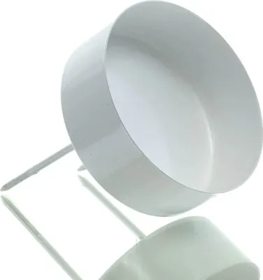 Produktbild von SCHEULEN Kranzstecker Kerzenhalter Meta Weiß mit hohem Rand Ø 8 cm - Metall