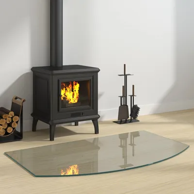 Produktbild von Möbel Feuerstelle Glasplatte Transparent 100 x 60 cm GlasFunkenschutzplatten - Funkenschutzplatten c6317