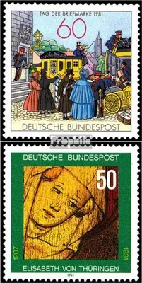 Produktbild von Briefmarken BRD (BR.Deutschland) 1981 Mi 1112,1114 (kompl.Ausg.) postfrisch Tag der Briefmarke