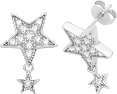Image de Boucles d'Oreilles Femme Plaqué Rhodium Argent fin 925 avec Oxyde de Zirconium - 19mm*14mm; TRS30985