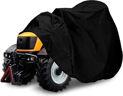 Produktbild von Wasserdichte Abdeckung für Rasenmäher, Oxford-Stoff, UV-beständig, Schutzhülle für Rasentraktor, Aufsitzmäher, Schutztasche (Farbe: Schwarz, Größe: S)