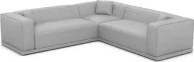 Produktbild von Kunstleder Ecksofa Diora Hellgrau