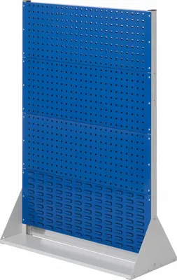 Produktbild von Kappes ®RasterPlan Stellwände doppelseitig Größe #4 - 6x Lochplatten 2x Schlitzplatten Enzianblau RAL 5010
