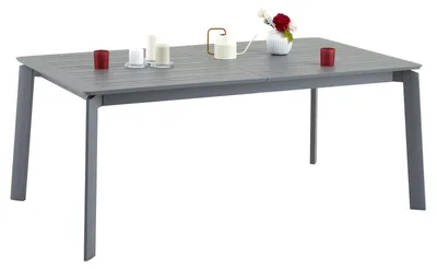 Produktbild von Gartentisch VERANO ausziehbar mit Butterflysystem, 180 - 260 x 75 x 103 cm, anthrazit, Aluminium - wetterfest, stabil - Terassentisch, Balkontisch
