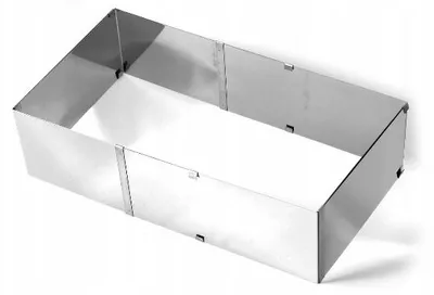 Produktbild von Kuchpol Verstellbare Rechteckige Backform H 6cm Edelstahl