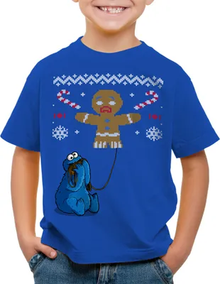 Produktbild von style3 Krümelmonster Ugly Sweater Kinder T-Shirt kekse cookie fun ernie bert monster x-mas pulli