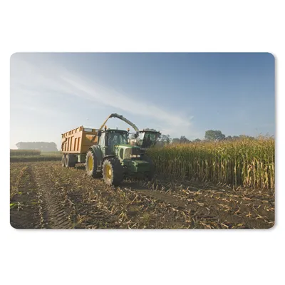 Obrázek produktu pro Podložka pod myš - Traktor - Přívěs - Kukuřice - Zelená - Venkov - 60x40cm - Podložka pod myš