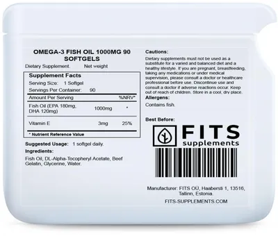 Produktbild von Omega-3-Fischöl 1000 mg, 90 Weichkapseln