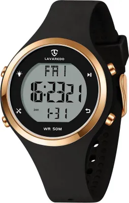 Productafbeelding van Digitaal Dameshorloge met Siliconen Band, Alarm en Stopwatch