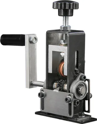Obrázek produktu pro Přenosný odizolovač drátů, železný rám, nože z rychlořezné oceli, ruční, 1-20 mm, s ruční klikou a vrtací podpěrou