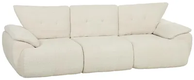 Produktbild von HOMCOM 3-Sitzer Sofa 260 cm Couch mit Breiten Armlehnen für Wohnzimmer Cremeweiß