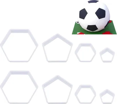 Image de set de 8 emporte-pièces de football pour biscuits - emporte-pièces de football - coupe-fondant