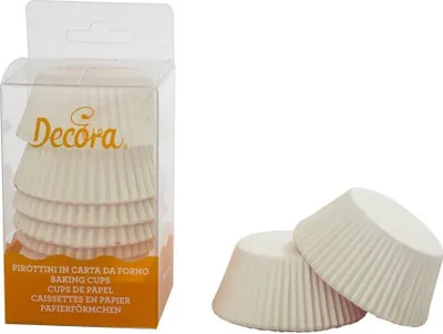 Image de Paniers à muffins blancs 75pcs 5x3, 2cm - Decora