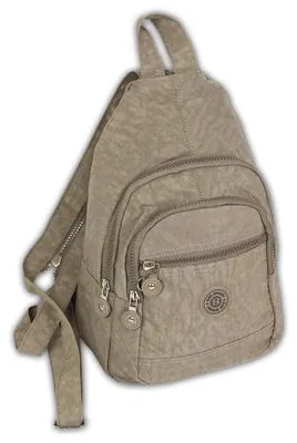 Produktbild von Bag Street Crinkle Nylon Damenrucksack hellbraun 21x13x35 D2ORJ200L