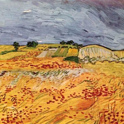 Produktbild von Vincent Van Gogh Kunstdruck Bild - Landschaft Bei Auvers, 1890 (40 x 40 cm)