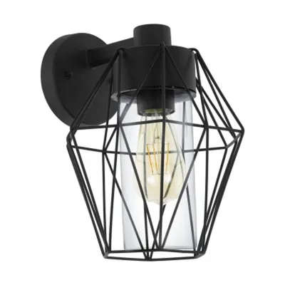 Productafbeelding van EGLO CANOVE, Buitenwandlamp, Zwart, Glas, IP44, Klasse I, satijn