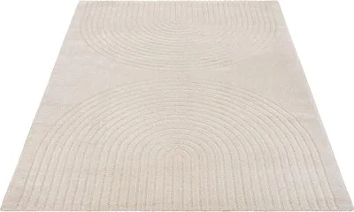 Produktbild von Modern Teppich Wohnzimmer Skandinavisch Design Beige Creme Grau, 80x150 cm