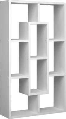Image de Étagère murale Kassandra avec 8 compartiments en Bois MDF - blanc