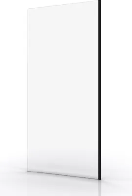 Image de Paroi de Douche 90x200cm - Verre Trempé Transparent 8mm - Profilé Noir - FREEDOM 2 BLACK