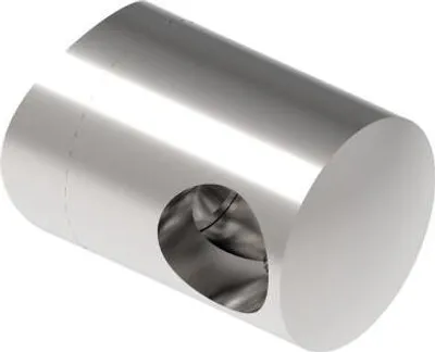 Immagine prodotto di Staffa per traversa in acciaio inox foro sinistro rotondo 42,4 Staffa per asta di riempimento Ringhiera V2A