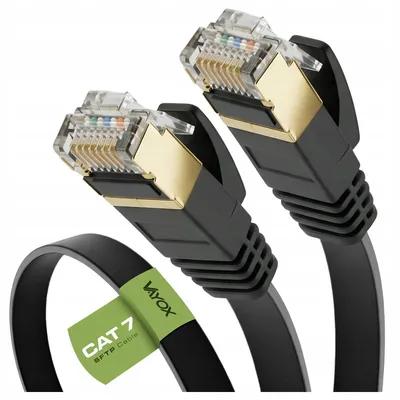 Zdjęcie produktu dla Vayox 5 m płaski kabel sieciowy CAT7 0,255 mm VA0065 Kabel kroskowy do DSL LAN Switch Router Modem Repeater Patchpanel