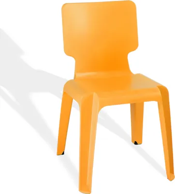 Produktbild von Stapelstuhl, orange Kunststoff Gartenstuhl, wetterbeständig,Wait
