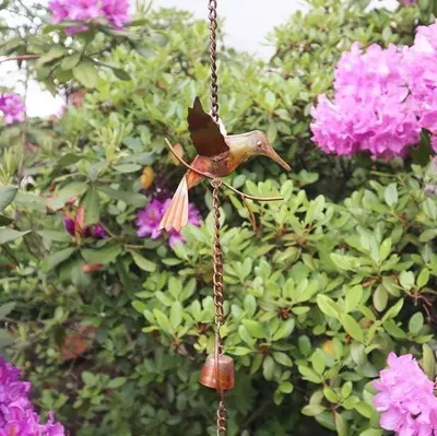 Image de Chaîne de pluie décorative avec des oiseaux
