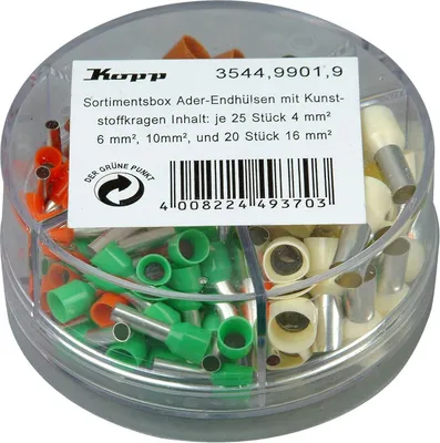 Produktbild von Kopp Aderendhülsen Set Aderendhülsen Sortimentsbox 4 – 16mm²